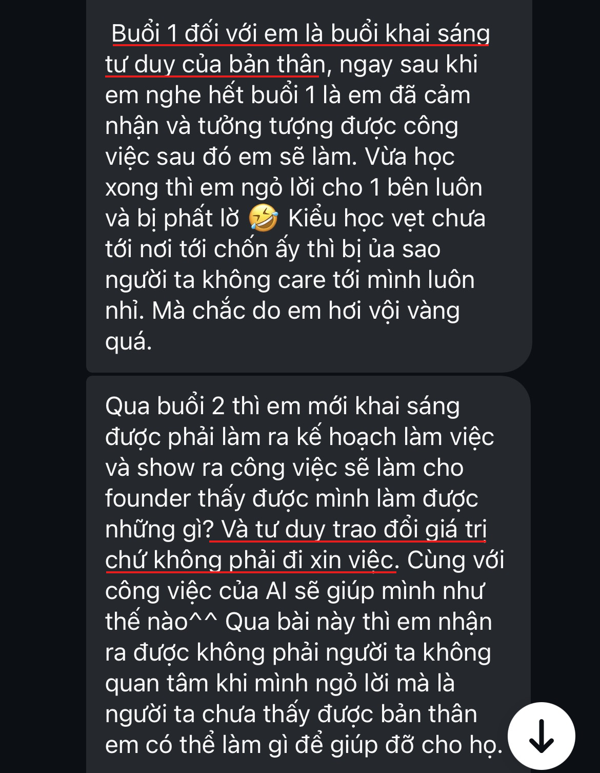 Phản hồi học viên Minh Quân về buổi 1 và 2
